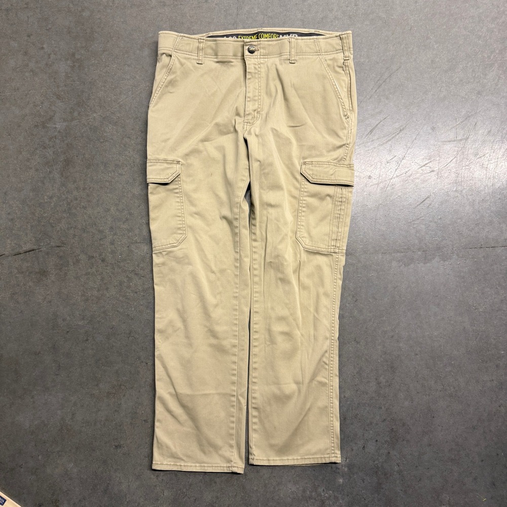 Lee Extreme Comfort MVP Cargo Pants Mens 36x32 Tan Khaki Straight Fit 104272155